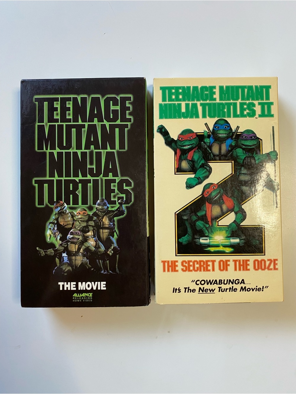 Teenage Mutant Ninja Turtles The Movie 1 & TMNT 2 Secret Of The Ooze (VHS, 1990)